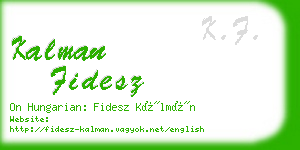 kalman fidesz business card